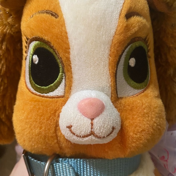 Build A Bear Disney Princess Belle Teacup Puppy rainbow tutu blue collar BAB - Picture 10 of 10